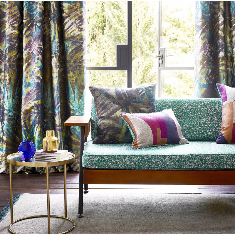 Celadon Fabric, Marine/Plum/Zest
