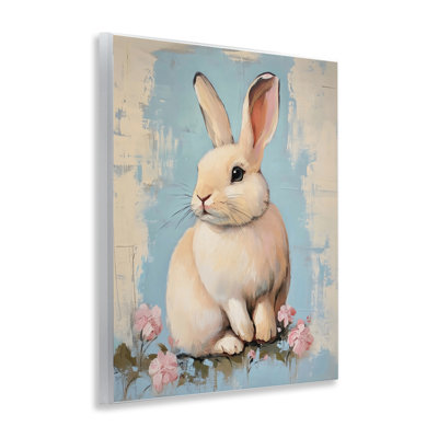 Plaque de lapin de Pâques pastel vieilli, design par Arlington Prints