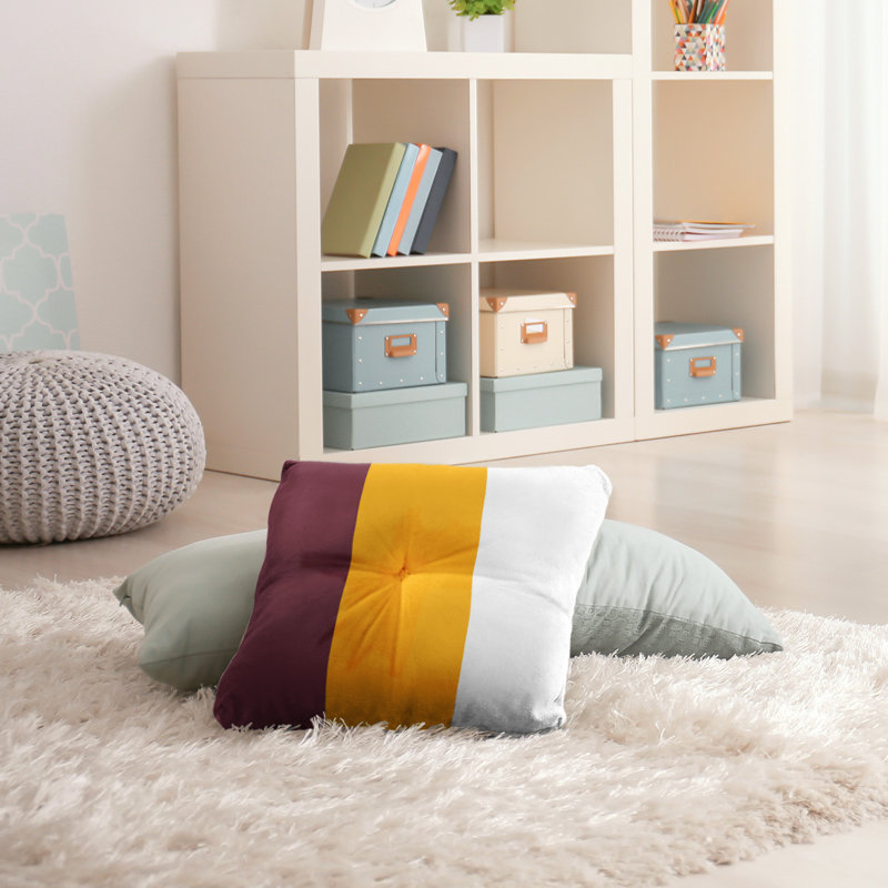  Coussin de sol touffeté, 26 po x 26 po, Gold Accent