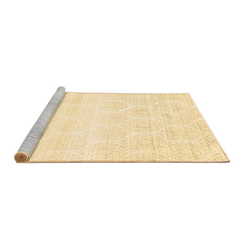 Washable Ikat Indoor Rug, Round 5'