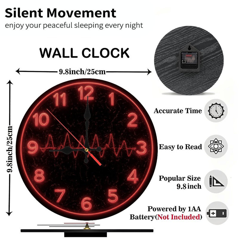 Horloge rouge vif