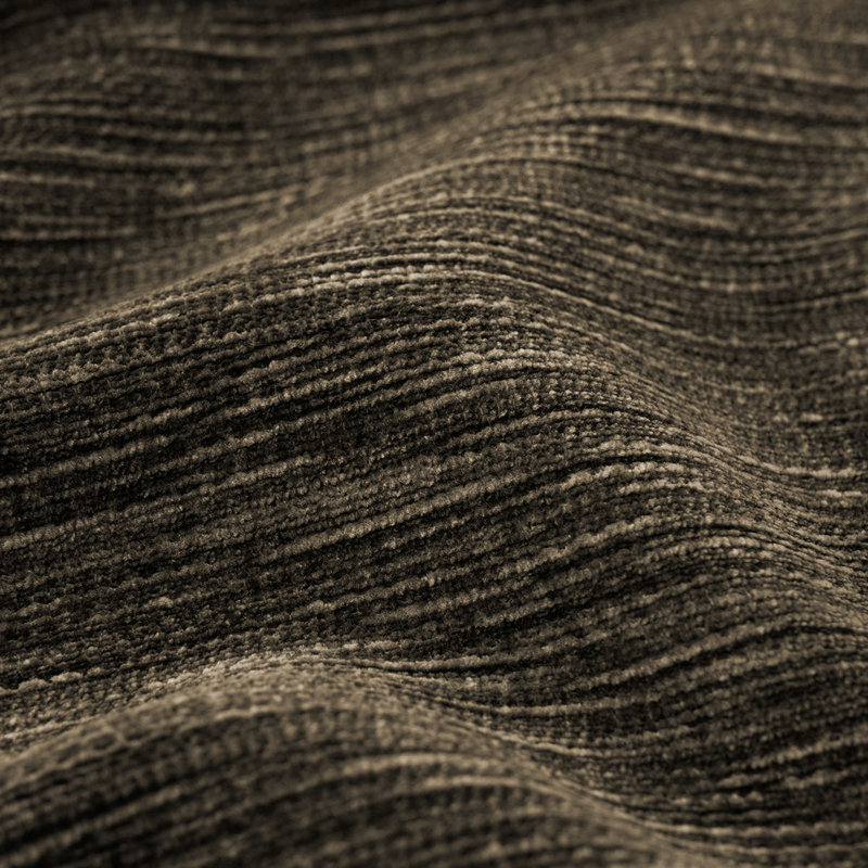Chaises de salle à manger rembourrées avec roulettes cachées Modern Chenille, Brun, 6