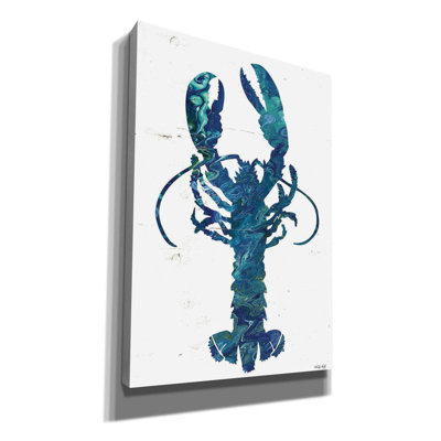 «Vern Bright Lobster Blue» sur toile par Cindy Jacobs