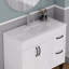 Lavabo de salle de bain en céramique blanche de 91 cm (36 po), compatible avec un meuble-lavabo de 91 cm (36 po), trou de robinet prépercé, design minimaliste moderne, durable et facile à nettoyer