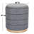 16" Round Upholstered Linen Storage Ottoman-1137504638