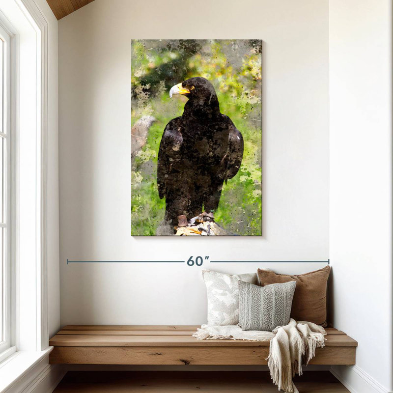 Brampt Majestic Black Eagle, 45" H x 30" W