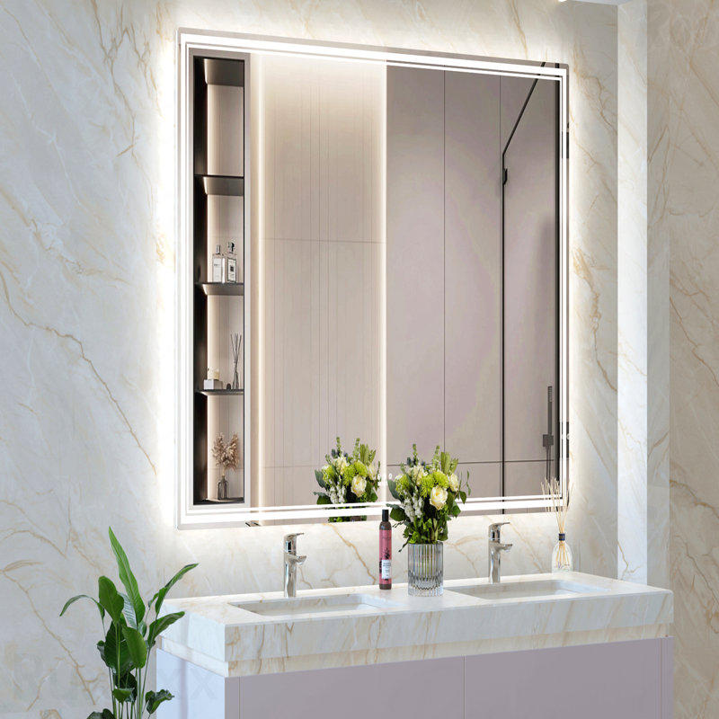 Miroir d'appoint 60 po x 40 po en aluminium
