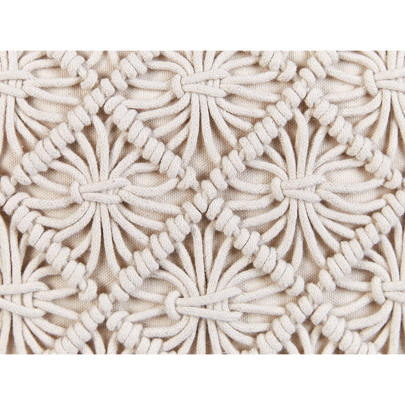 Collierville Plaid Beige Square Throw Cushion