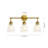 3 - Light Modern Bathroom Vanity Light With Bell Glass Shade