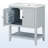 Modern and Simple Bathroom Vanity with Open Style Shelf & Door Shelf-105205759