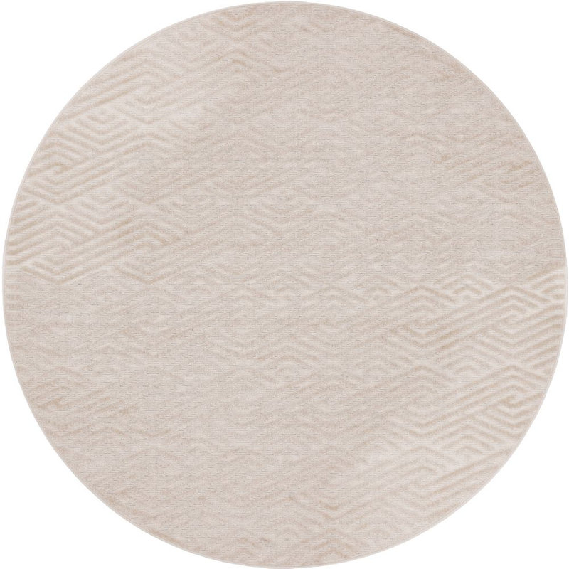 Tapis d'extérieur couleur Claudia Biscotti, Rond 8 pi