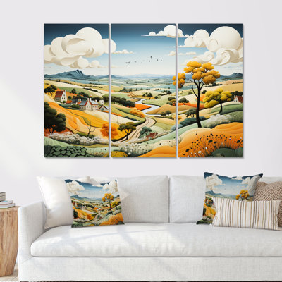Country Side De Stijl Lansdcape II - Countryside Wall Decor Set