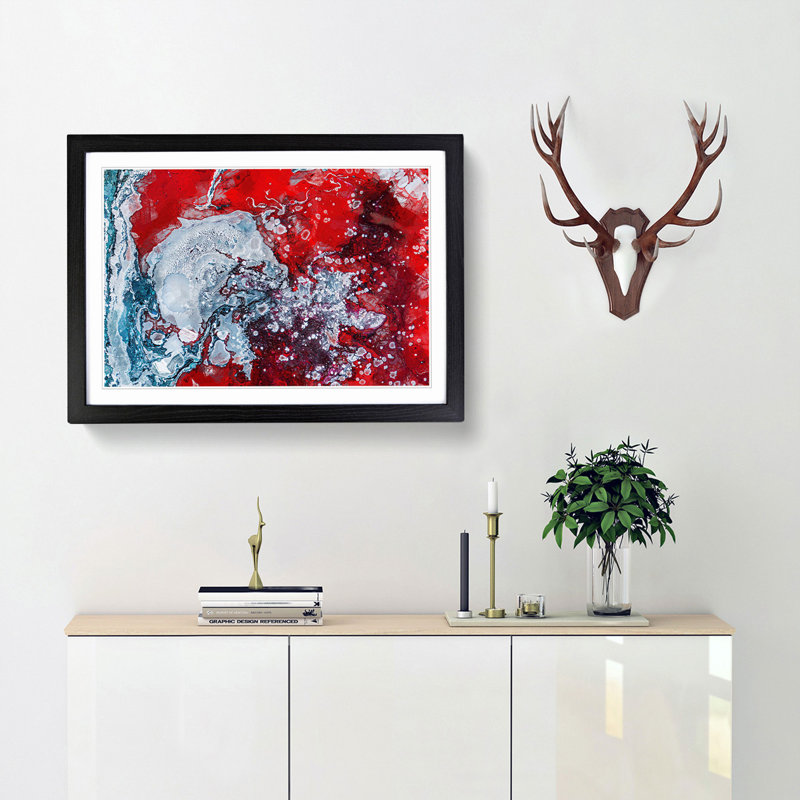 Wild Life in Abstract - Framed Print, 40cm H x 60cm W x 2cm D, Black