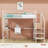 Metal Loft Bed With LED Lighting, Built-In Desk,Staircase, And Wardrobe-502998908-502998909