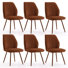 Chaises de salle à manger rembourrées en tissu Monno