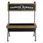 Jardinière en bois brun rustique 19 x 11 x 24 po avec cadre en fer noir