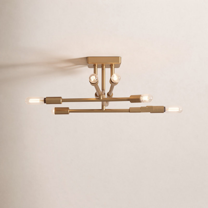  Lyrique 8-Light Ceiling Light , Brass