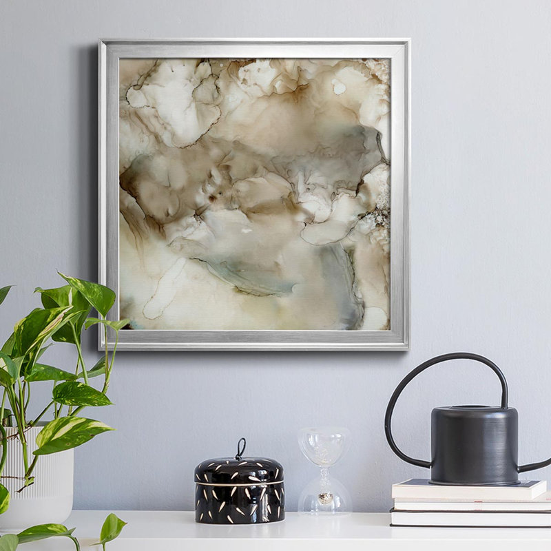 " Stonewashed III " Painting Print, 26.5" H x 26.5" W x 1.5" D, Silver