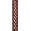 Tapis rouge / ivoire en laine noué à la main à motif géométrique 2 pi 5 po x 9 pi 1 po Madeha