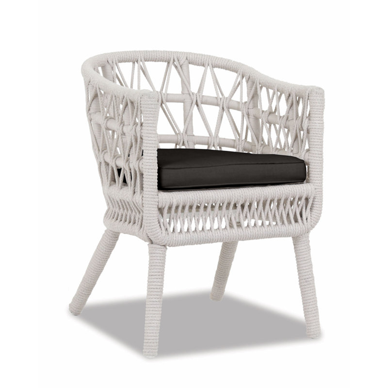 Dana Outdoor Dining Armchair, Spectrum Carbon Sunbrella® Plainweave