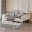 Canapé-lit en bois avec 3 tiroirs, ports USB et bureau-121110499-121110501