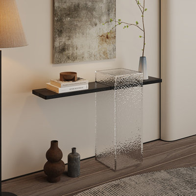 Console moderne en bois massif noir