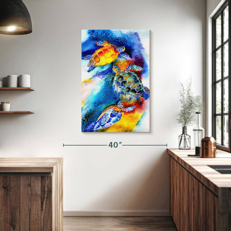 Brampt Paradise Turtles, 39" H x 26" W