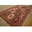 Flatweave Wool Geometric Area Rug in Pink