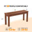 40-Inch Solid Wood Backless Outdoor Bench-722609462