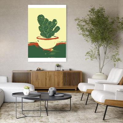 Contemporary Art Bold Modern Abstract Cactus Succulent Landscape Nature Wall Art