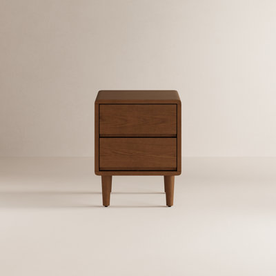 Table de chevet Mid-Century moderne en bois massif