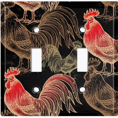 Plaque murale interrupteur à bascule Rooster