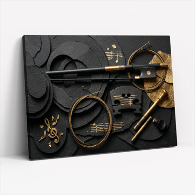 Music Instrument Canvas Wall Art Set Of 1