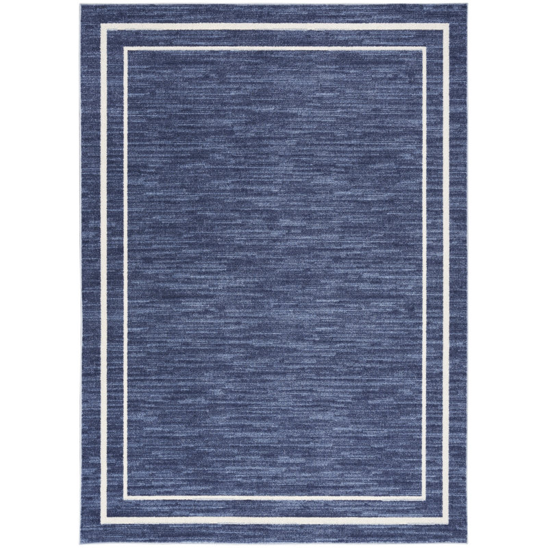 Nourison Essentials Navy Ivory Indoor/Outdoor Area Rug, Rectangle 7' x 10'