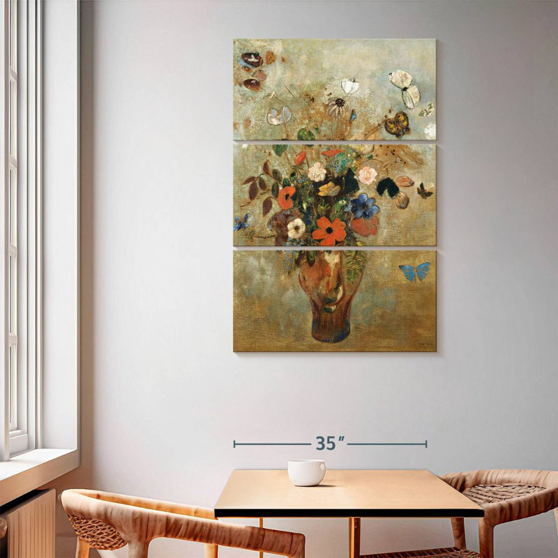 Harnek Nature morte aux fleurs 1905, H 65 po x l 42 po