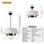 Lustre tambour 4 lumières pour îlot de cuisine Narcho