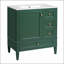 Meuble-lavabo de 30 pouces avec lavabo en céramique et 3 tiroirs, structure en bois massif pour les solutions de rangement modernes-1746275297