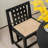 19.29" Black Solid back side Chair(Set of 2)