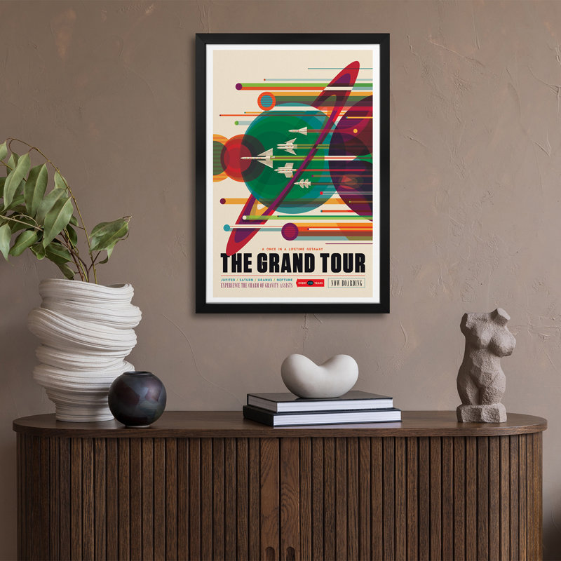 «The Grand Tour», affiche encadrée de qualité supérieure par la NASA, H 32 po x l 24 po