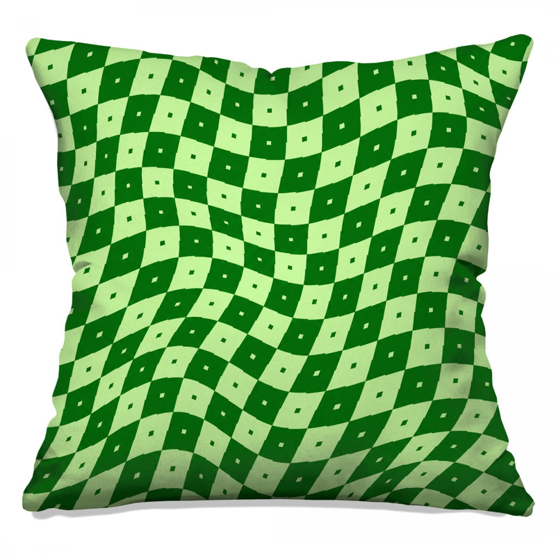 Coussins décoratifs Green Wavy, 14 X 14 pouces