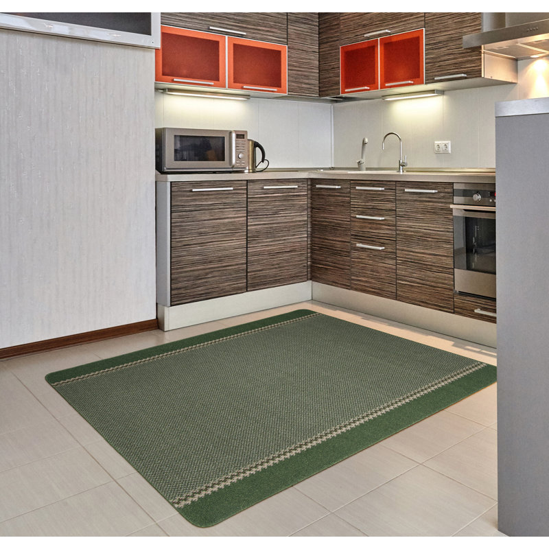 Draco Kitchen Mat, Rectangle 50 x 80cm, Green