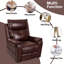 Fauteuil inclinable Lehboson, fauteuil inclinable électrique pour personnes âgées (commun, rouge-brun)