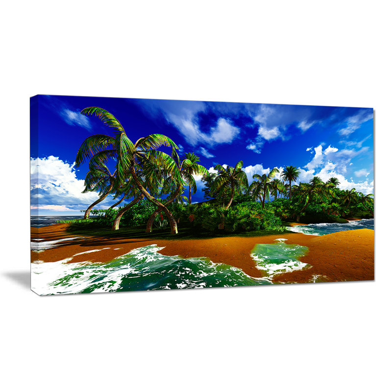 «Paradise Beach in Hawaii Island», reproduction de photo sur toile tendue, H 20 po x l 40 po x P 1po