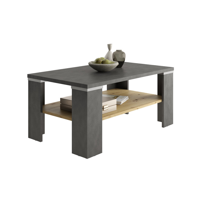 Kuuda Four Leg Coffee Table with Storage, Artisan Oak
