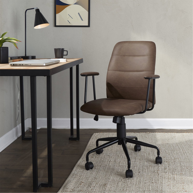 Chaise de bureau en similicuir espresso, Espresso