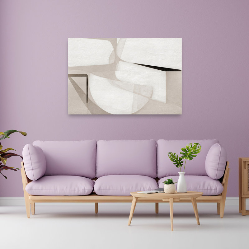 Art mural abstrait géométrique doux abstrait géométrique, 40" H x 60" W