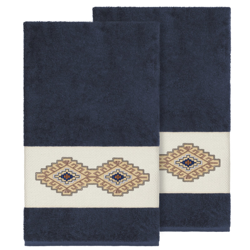 Gianna Turkish Cotton Midweight Bath Towel, Midnight Blue