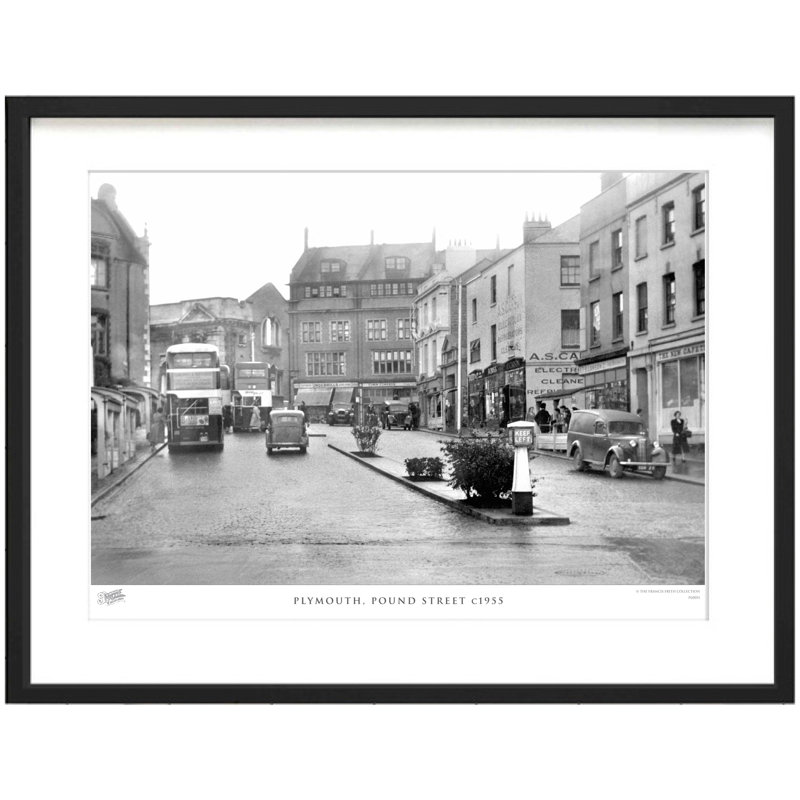Plymouth, Pound Street C1955 by Francis Frith - Single Picture Frame Print, 28cm H x 36cm W x 2.3cm D