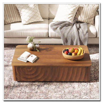 Table basse rectangulaire 47 po avec rangement