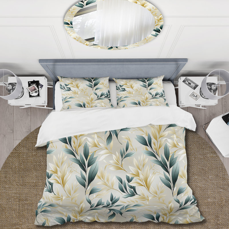Ensemble de housse de couette Delicate Ferns, Housse de couette pour très grand lit et 2 très